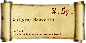 Weigang Szeverin névjegykártya